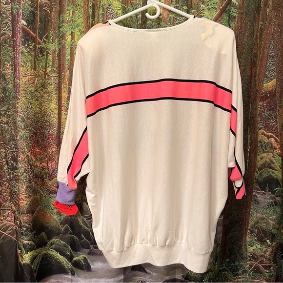 Vintage Abstract Geometric Shirt Oversized Colorful Peter Max vibes 2X 80s 90s - Picture 9 of 15